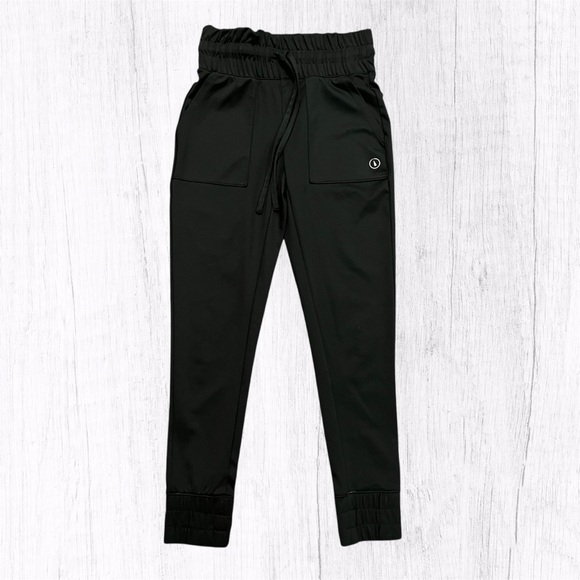 UpWest GO Basil Green Joggers Women’s XS Drawstring Waist Pockets Cuffed Ankles - Picture 2 of 6